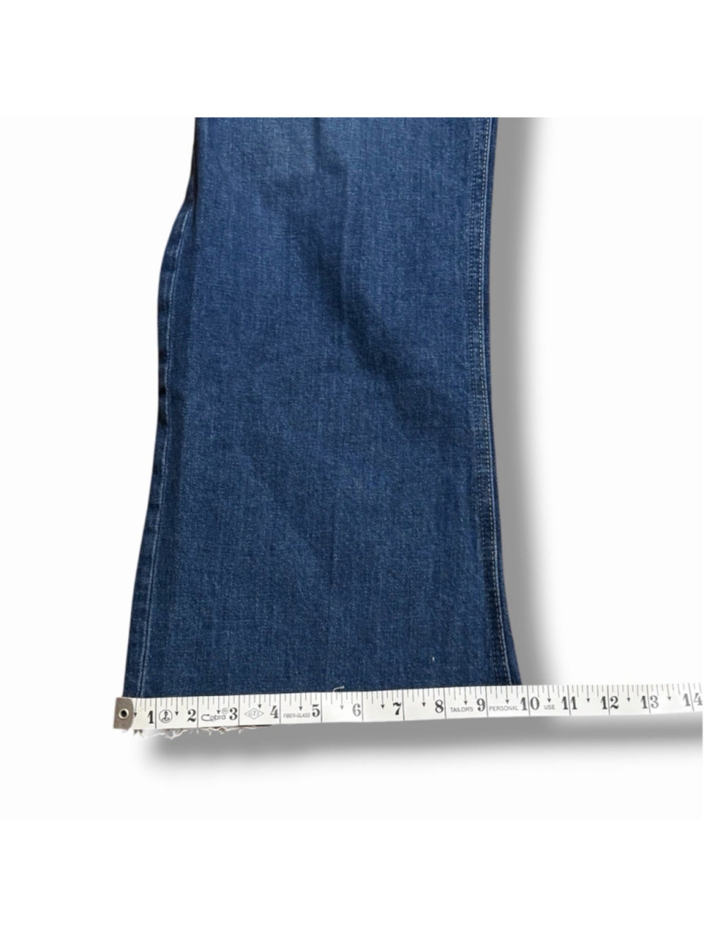 Paige 26 Leenah Ankle Jeans Saint Tropez Wide Leg Frayed Hem EUC Mid Rise $249 - Picture 6 of 10